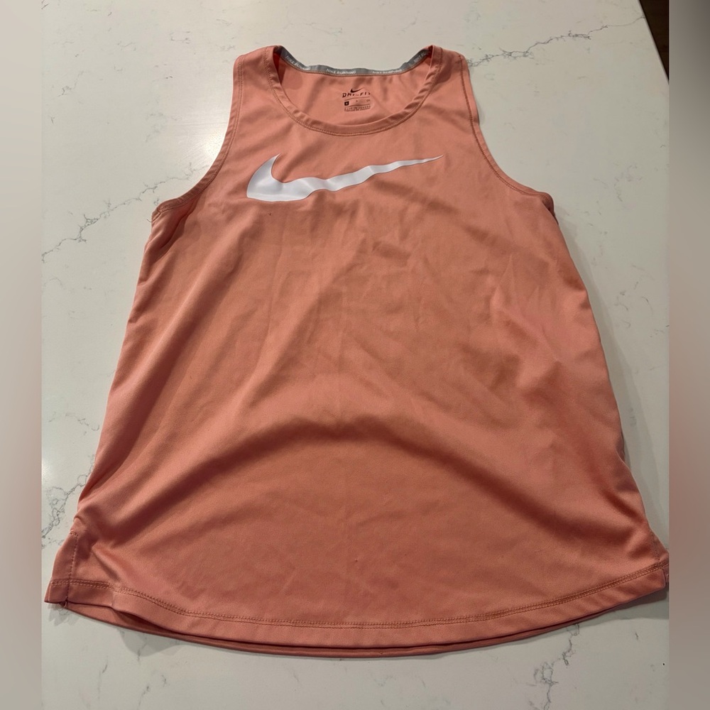 Nike Coral-Orange Dri-FIT Sleeveless Running Tank - Women’s Small